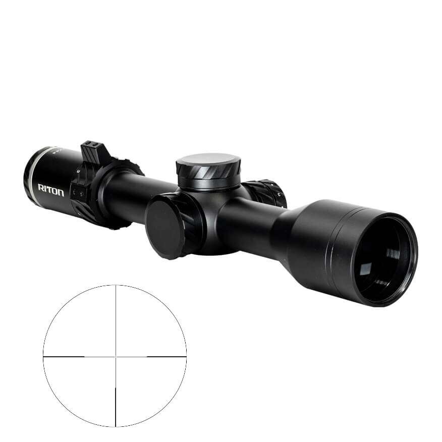 Scopes Riton Optics 5 Primal 5 PRIMAL 2-12X44 30MM MOA IR &bull; MATTE BLACK | SECOND FOCAL